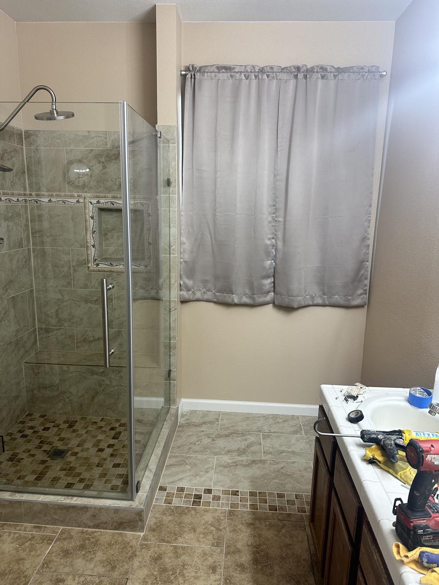Master shower — finished