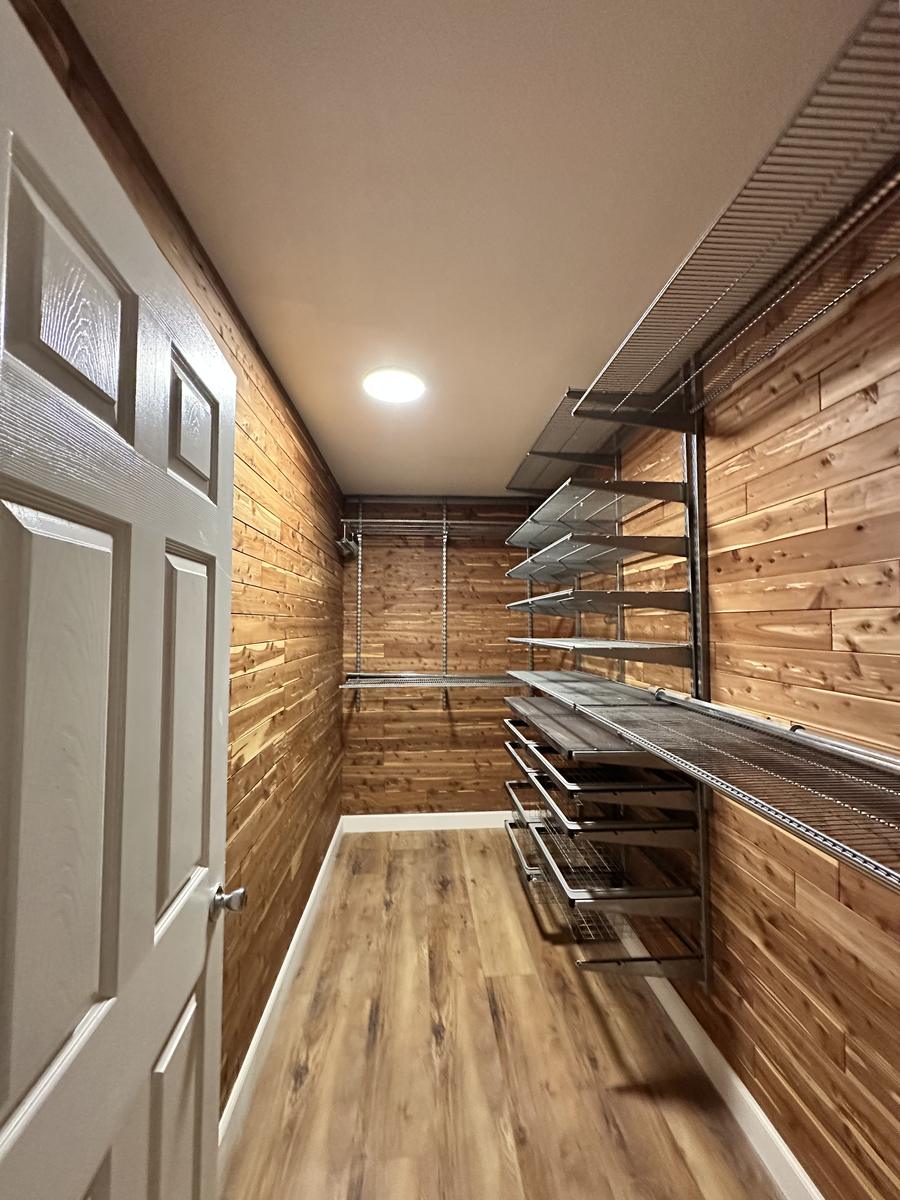 Cedar walk-in closet