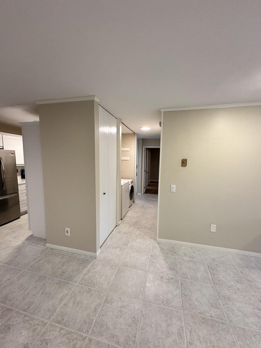 Tile through the hall